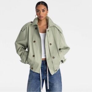NWT - KBB  Stylish Olive Utility Jacket for Women
